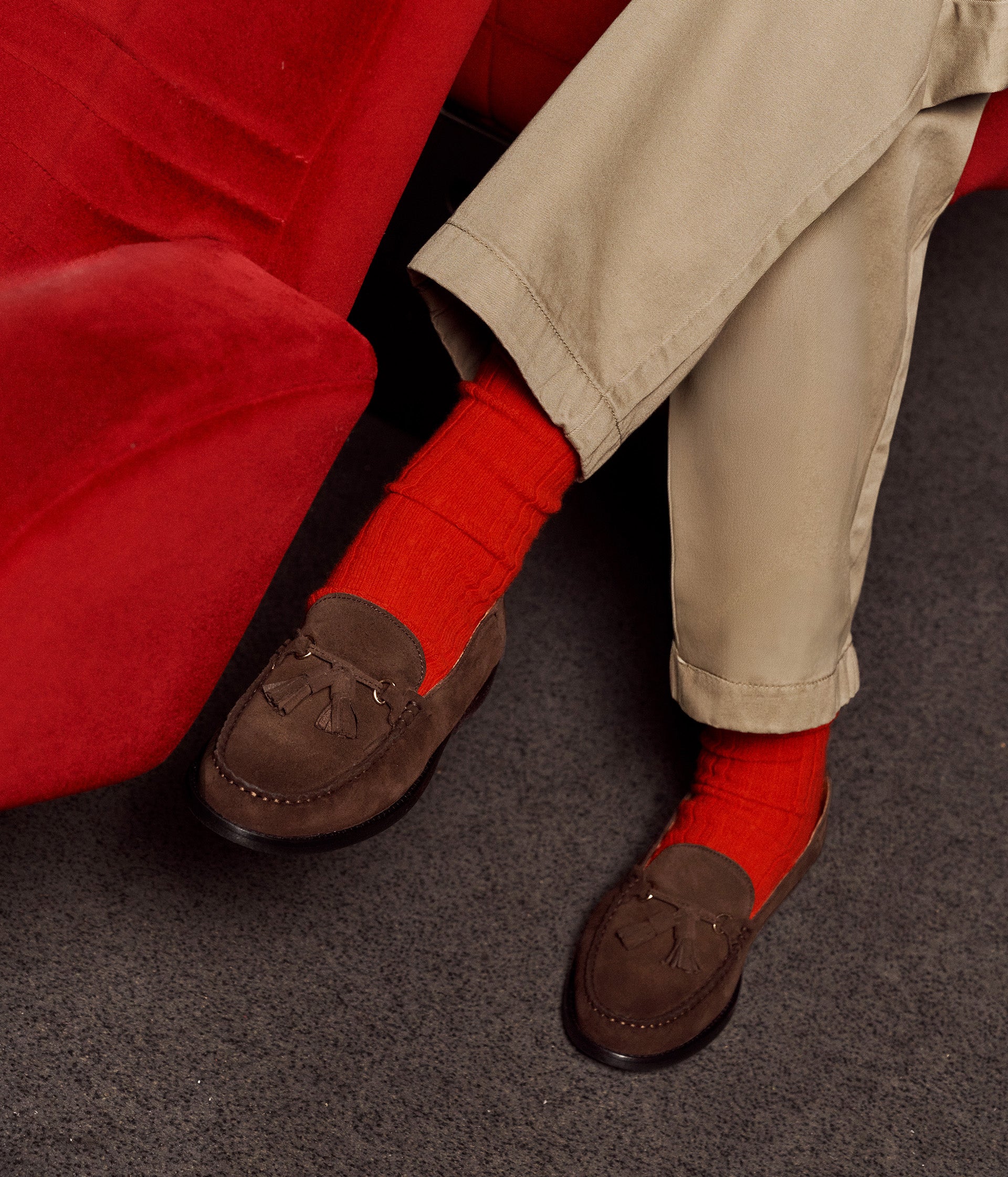 Mocassins velours chocolat Joris