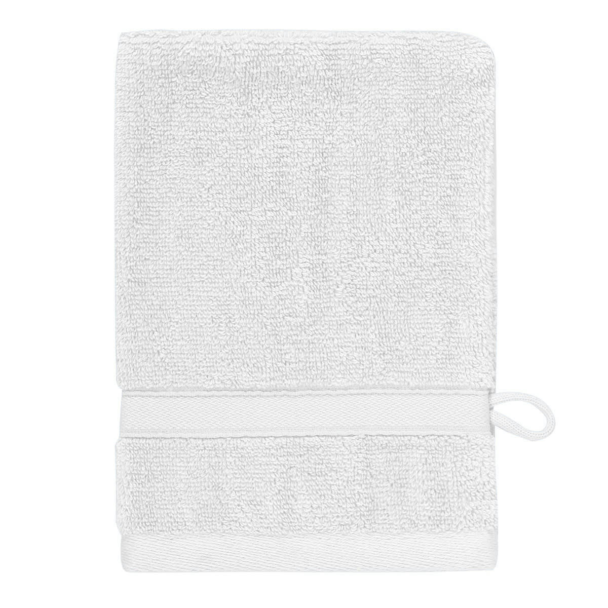 SENSILK - Lot de 3 gants de toilette 600 gr/m²  blanc 16x22 cm