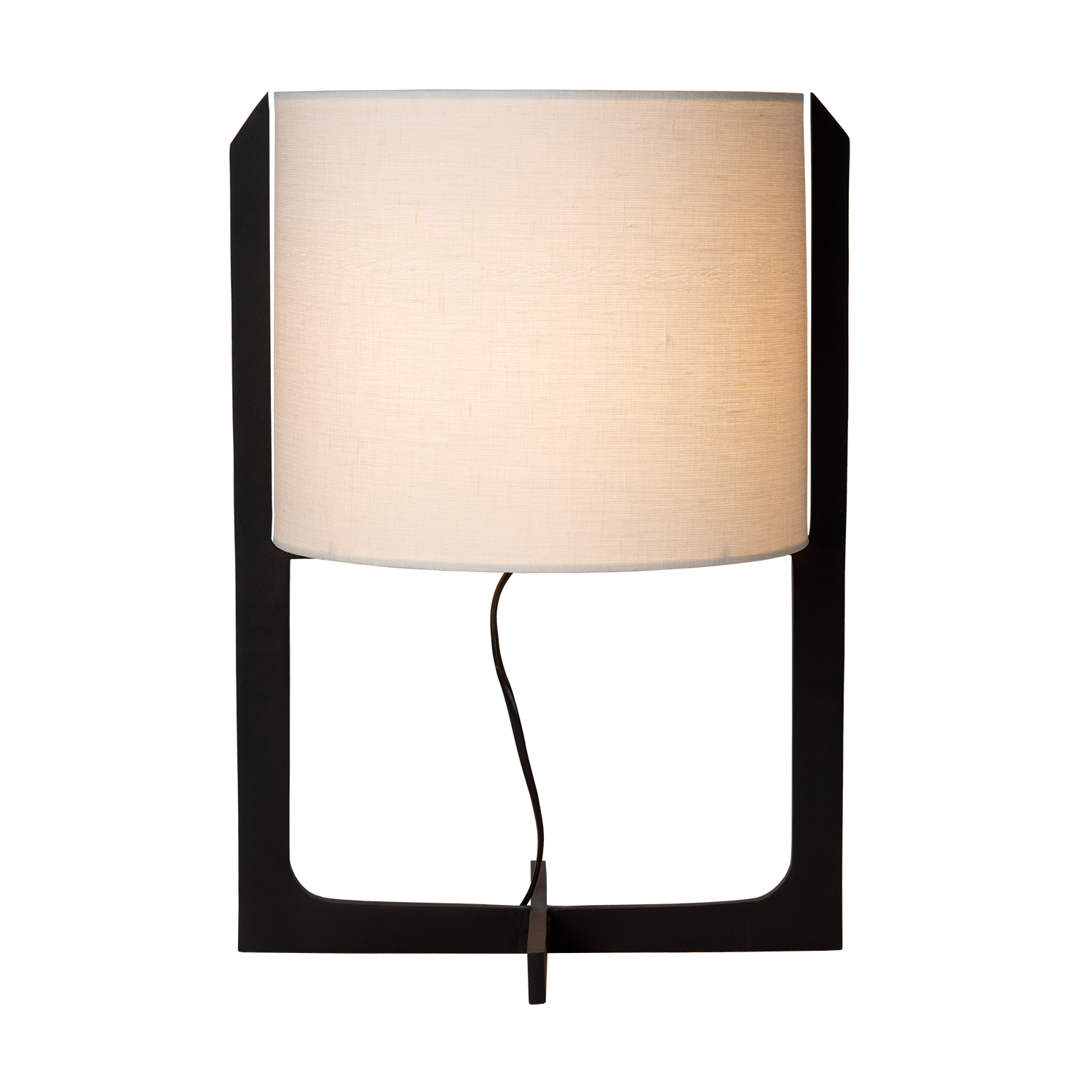 Atmooz Obidos Tafellamp – Ø30x50cm – Zwart – Linnen Kap – E27