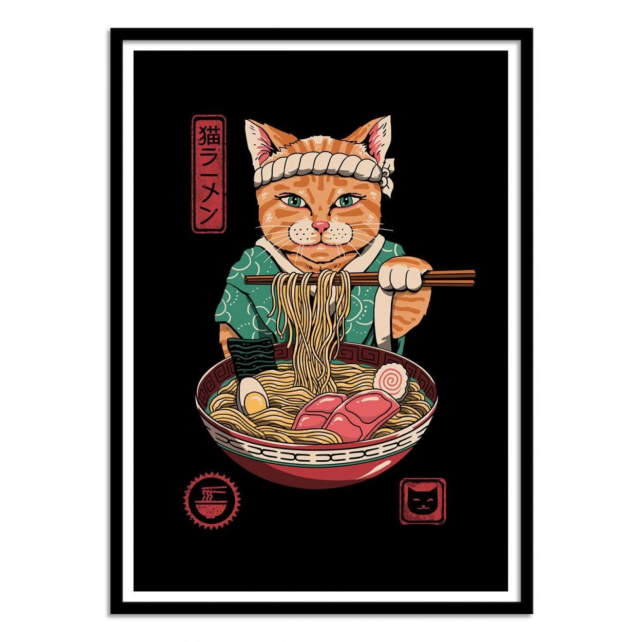 VINCENT TRINIDAD - NEKO RAMEN - VINCENT TRINIDAD - Affiche d'art 30 x 40 cm