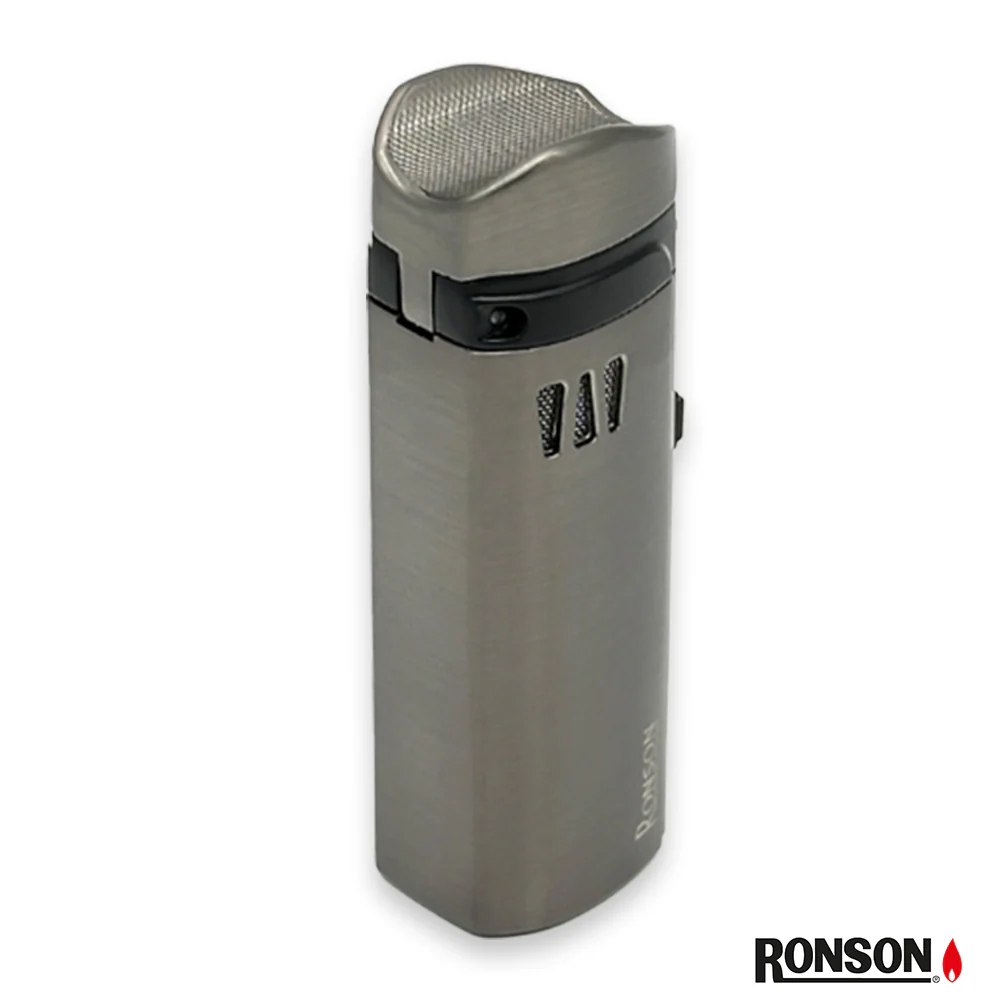 Ronson Mistral Cigar Lighter Jet Gas Lighter GUN METAL (111001)