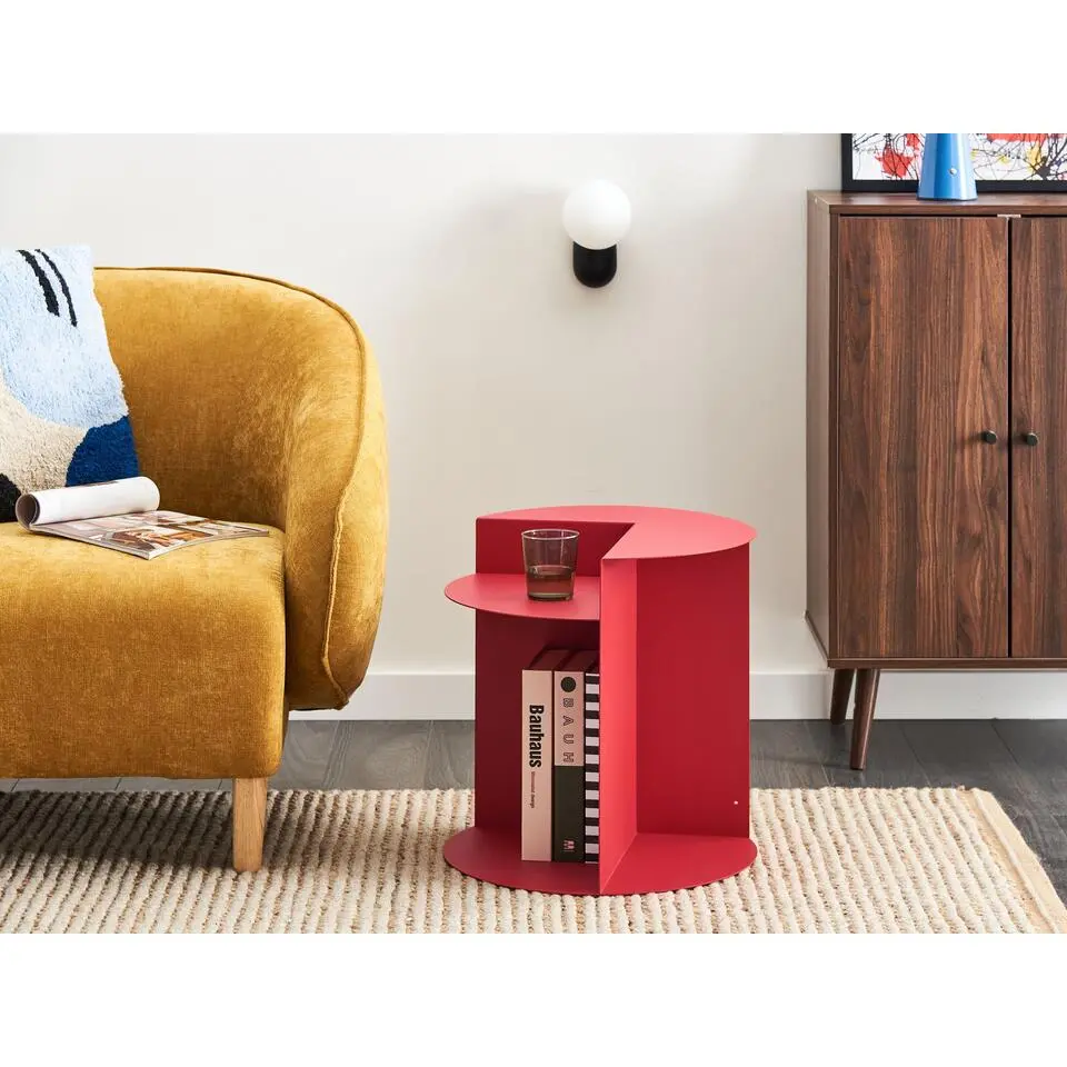 TAGGART - Bijzettafel - Rood - IJzer