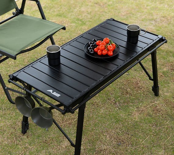 NNEOBA Multifunctional IGT Camping Table Adjustable Aluminum Alloy Black