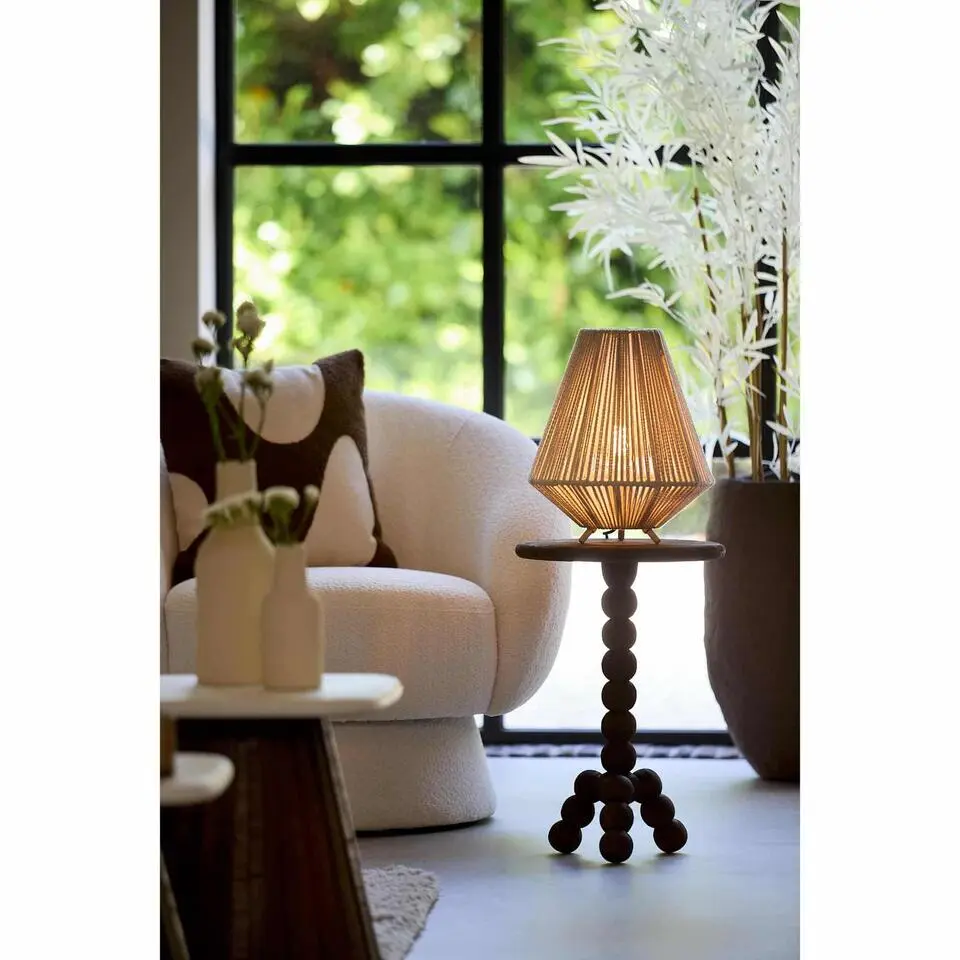 Bijzettafel Veglio - Donkerbruin - &Oslash;35cm