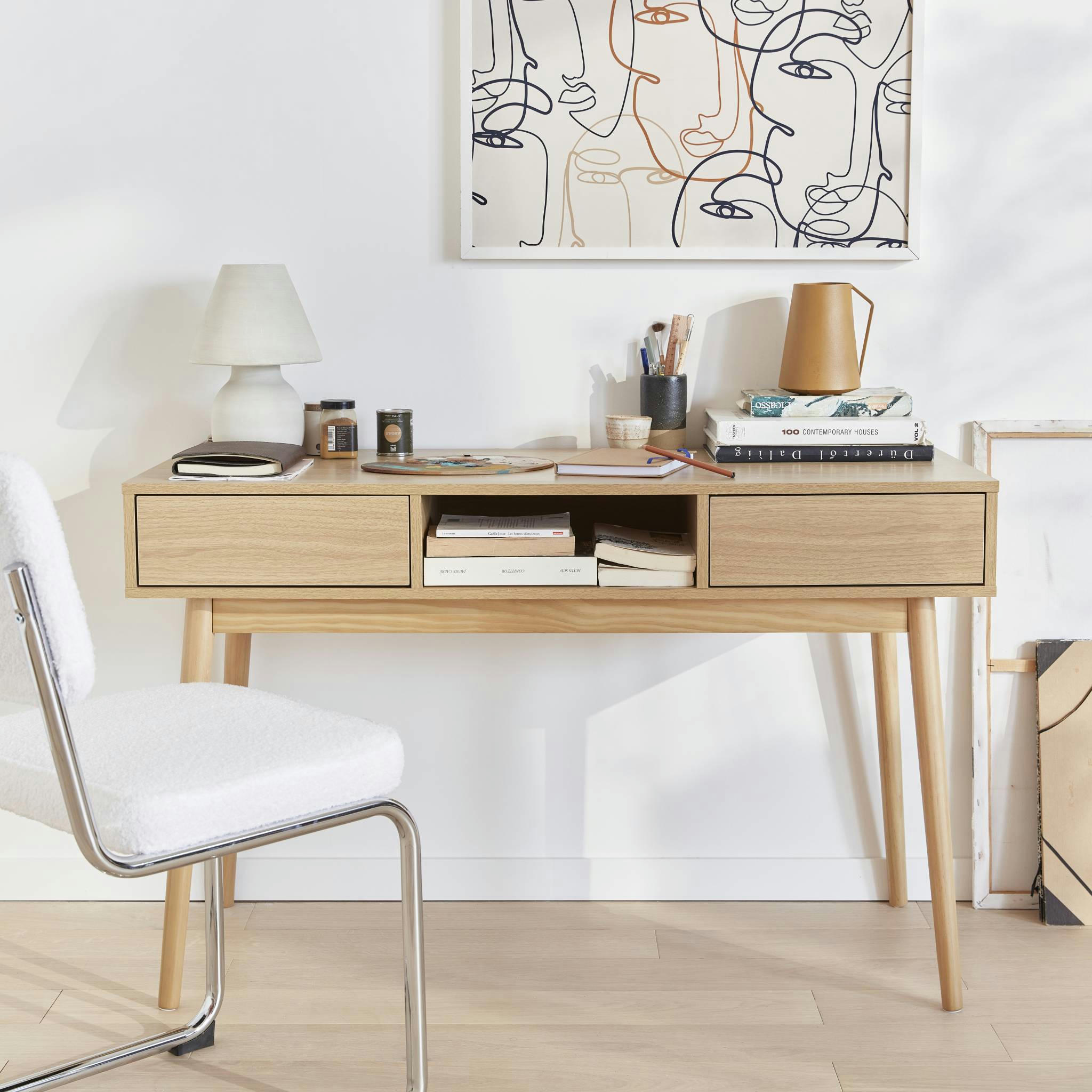 MIKA - Console décor bois