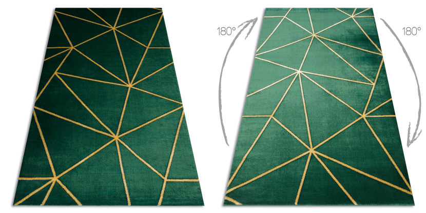 Dywan EMERALD ekskluzywny 1013 glamour, stylowy geometryczny 80x150 cm