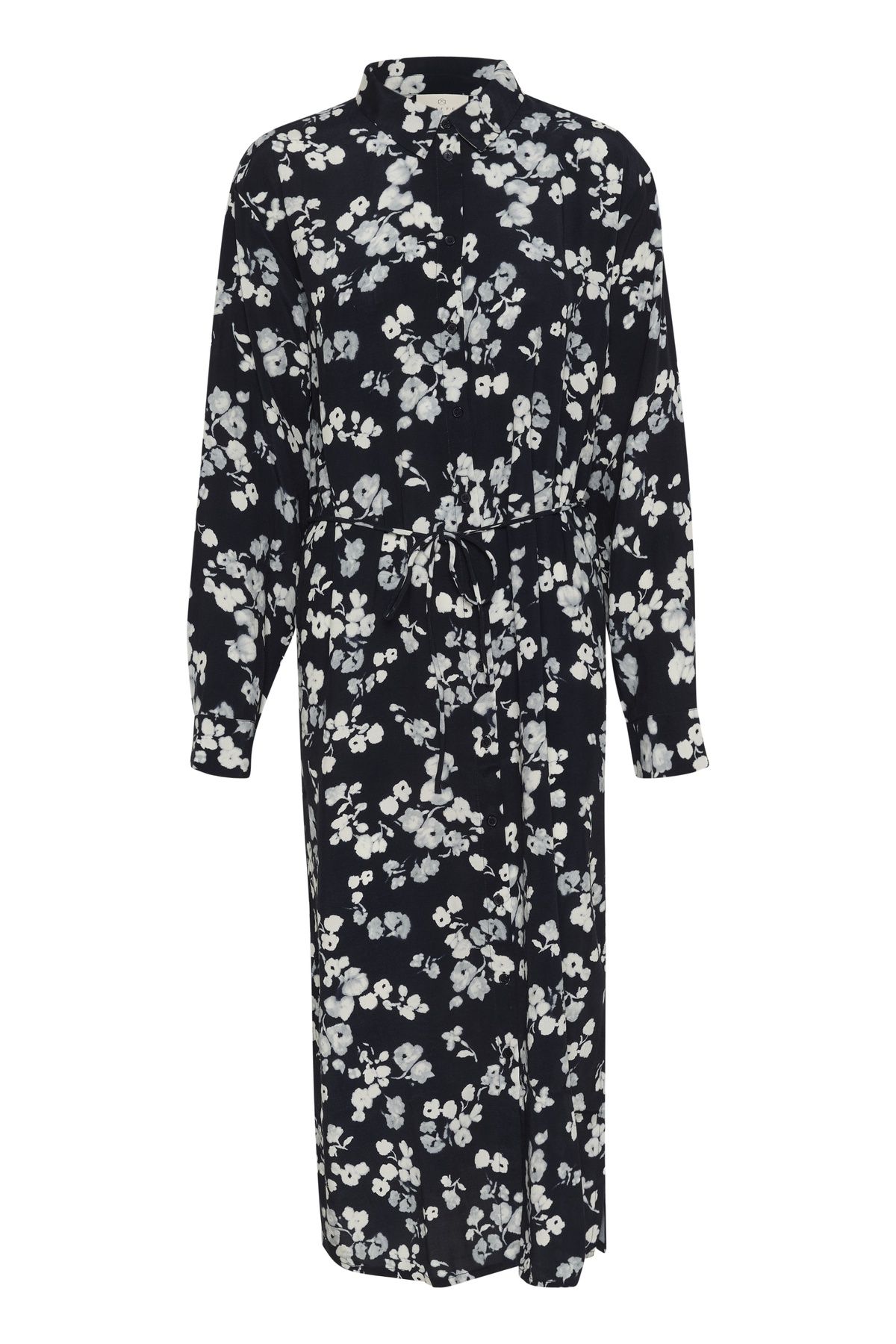Kaffe KAalice Maxi Length Belted Shirt Dress