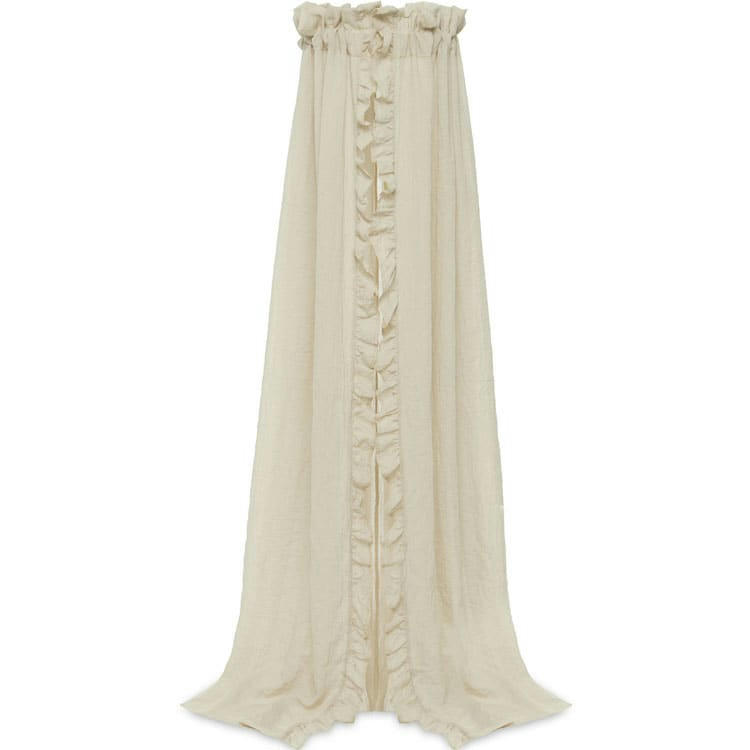 - Ciel de lit vintage ruffle Nougat (155 cm)