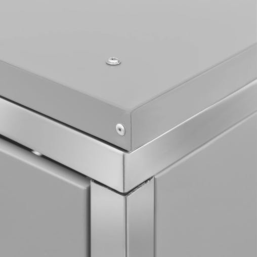NNEVL Triple Wheelie Bin Shed 207x77.5x115 cm Stainless Steel