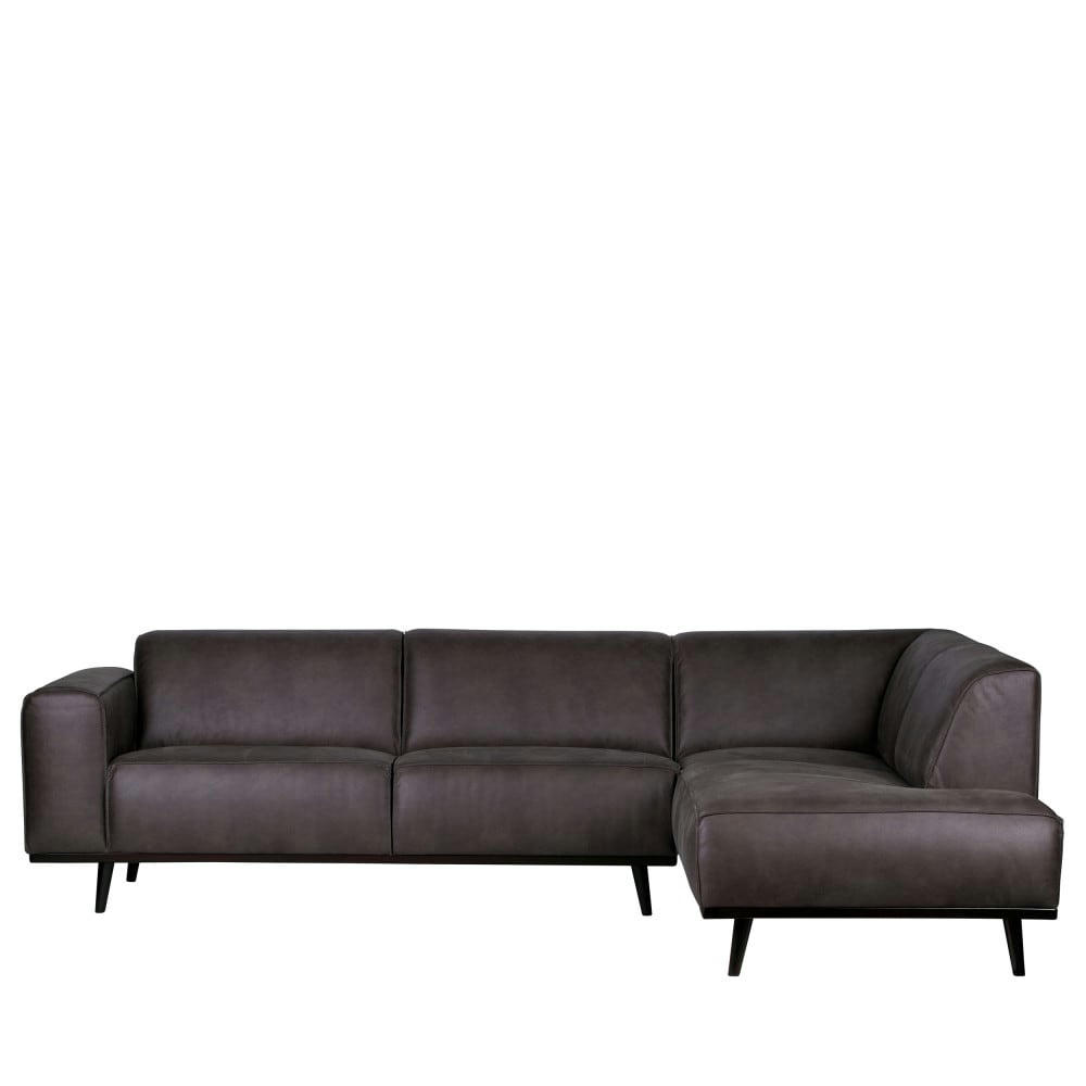 STATEMENT - Canapé d'angle droit gris 3 places