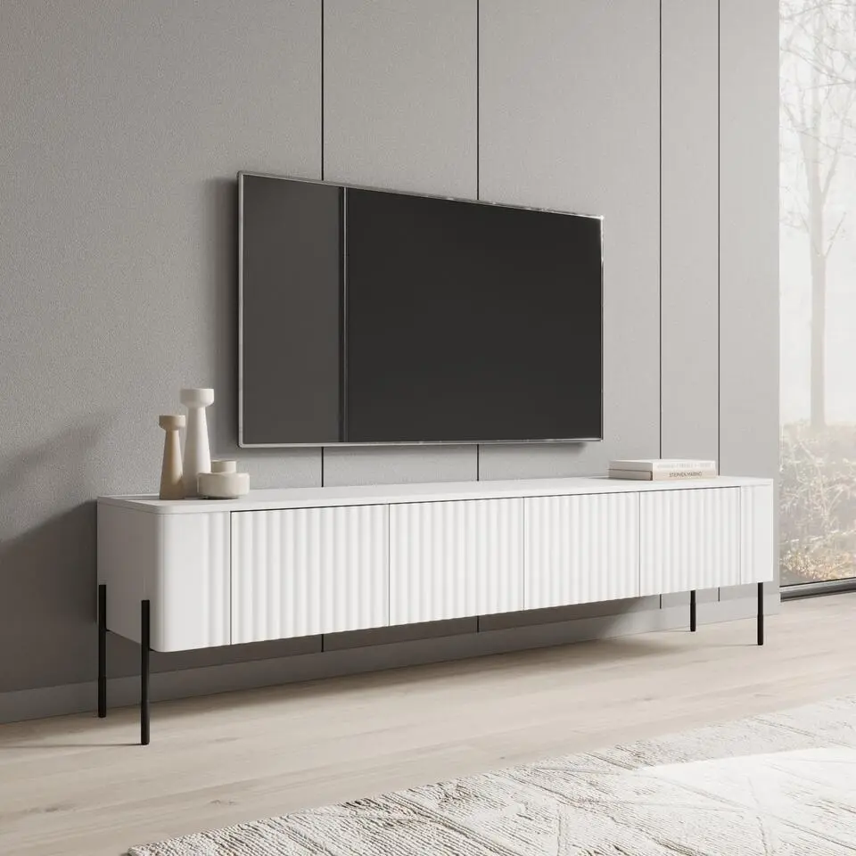 Meubella - Vivi - TV-Meubel - Wit - 190 cm
