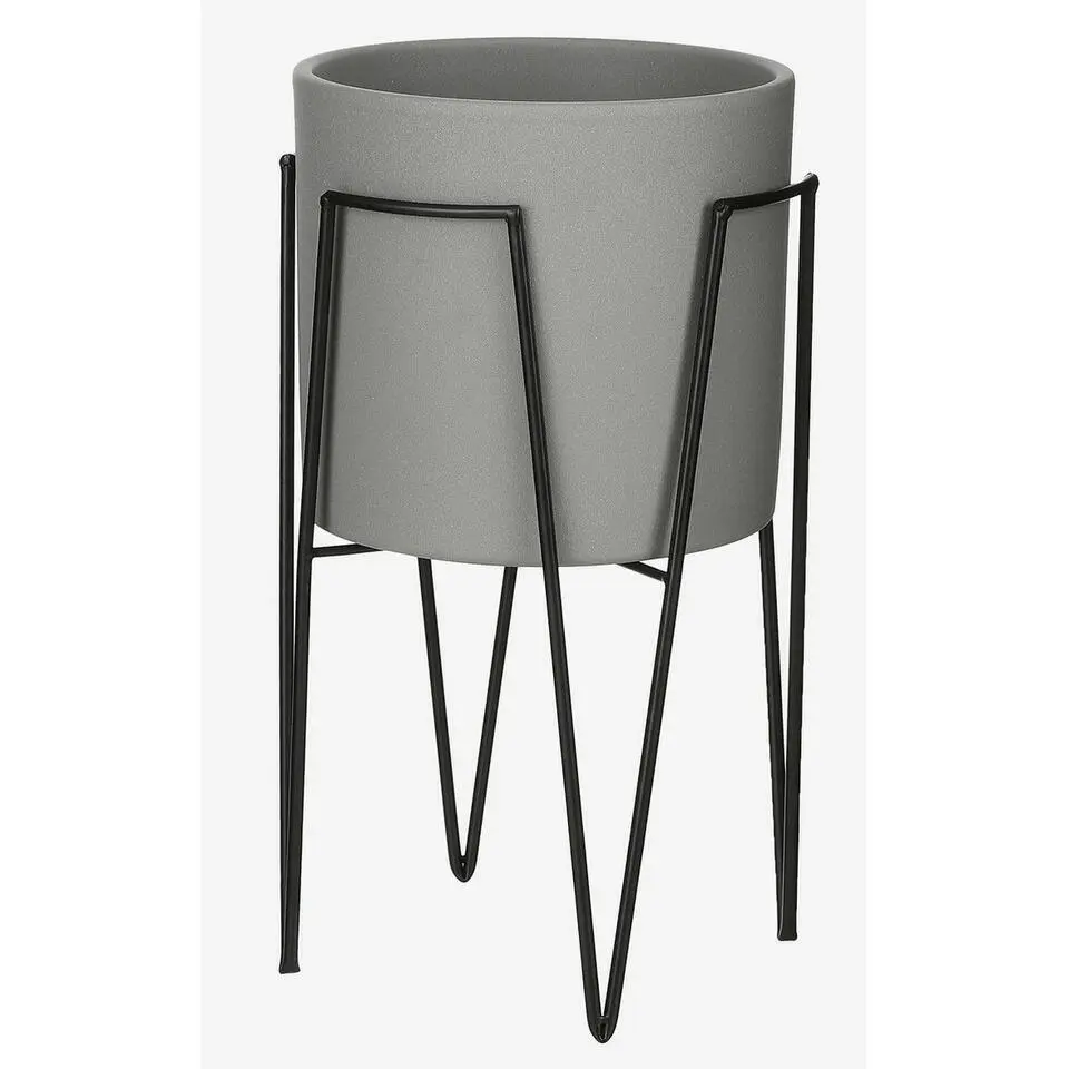 Mica Decorations Plantenstandaard/verhoger - zwart - D18 x H25 cm