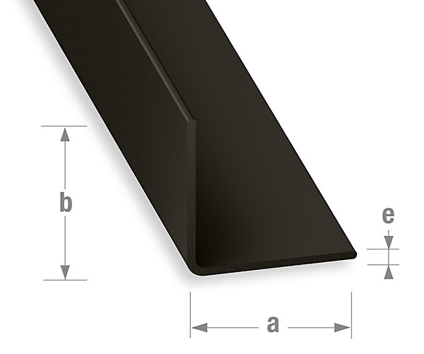 Cornière égale en PVC CQFD 2003-70560 noire l.250 x H.250 mm longueur 2 m