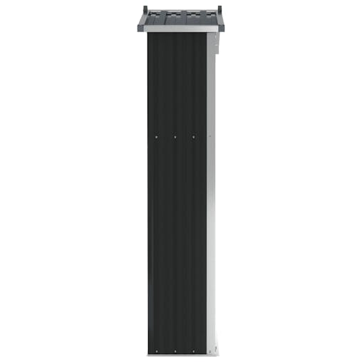 NNEVL Garden Shed Anthracite 107.5x46x183 cm Galvanised Steel