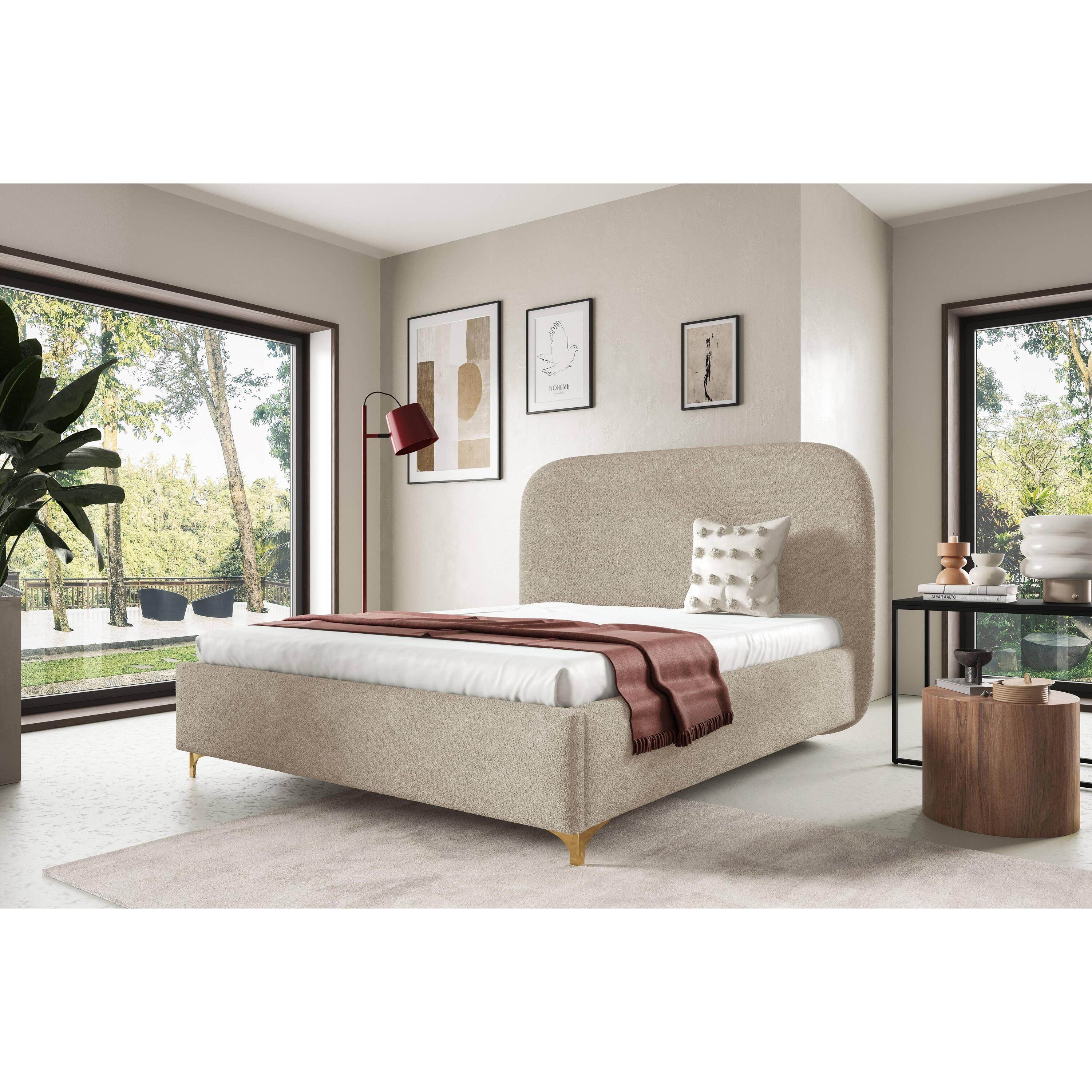 by fonQ Aura Bedframe - 200 x 200 cm - Zand