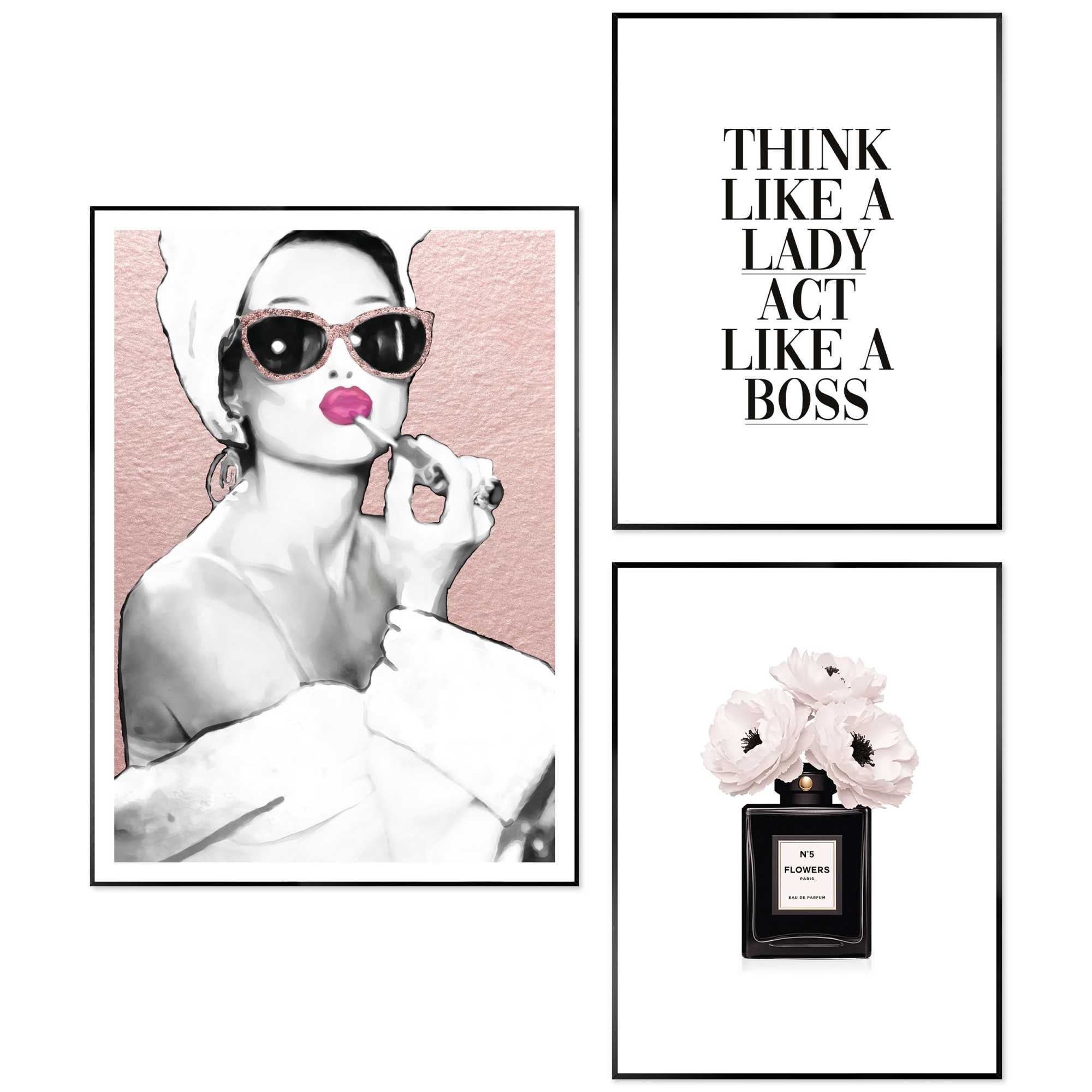 Reinders - Glamour Routine - Set wanddecoratie in diverse formaten 50x