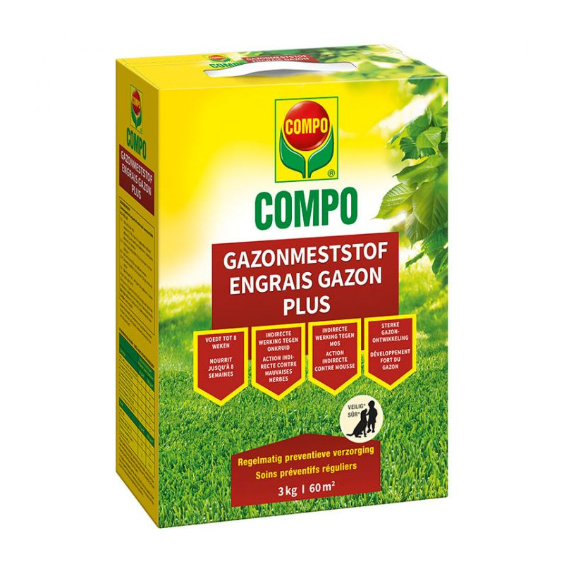 Engrais pour gazon Plus 3 kg COMPO