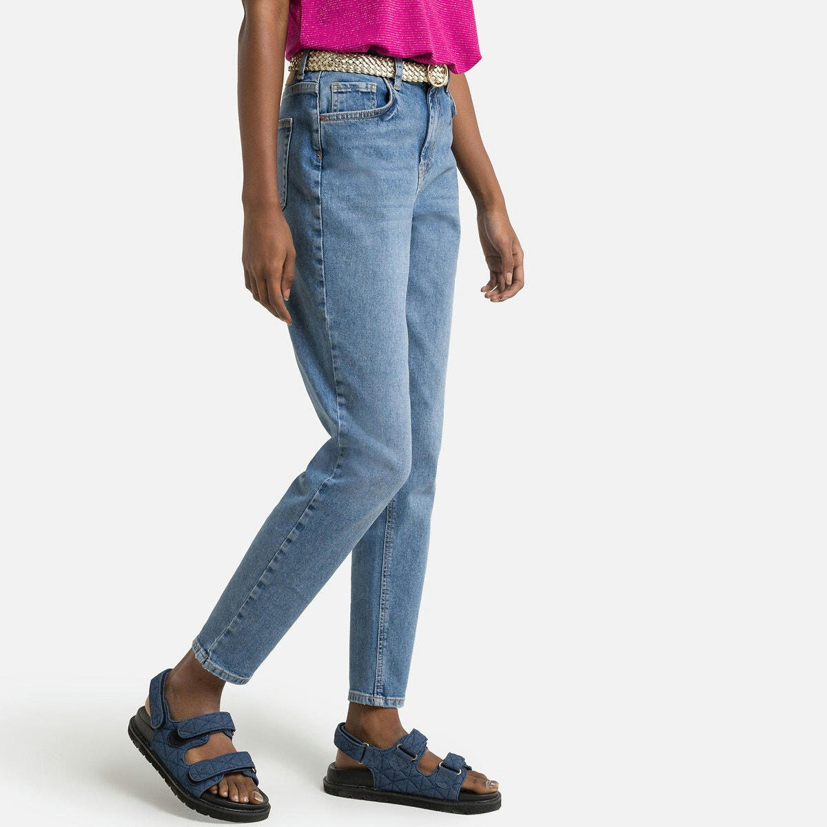 Jean mom taille haute