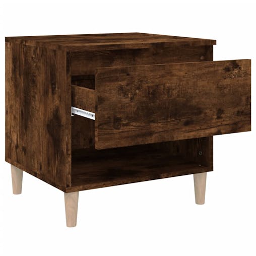 NNEVL Bedside Tables 2 pcs Smoked Oak 50x46x50 cm Engineered Wood
