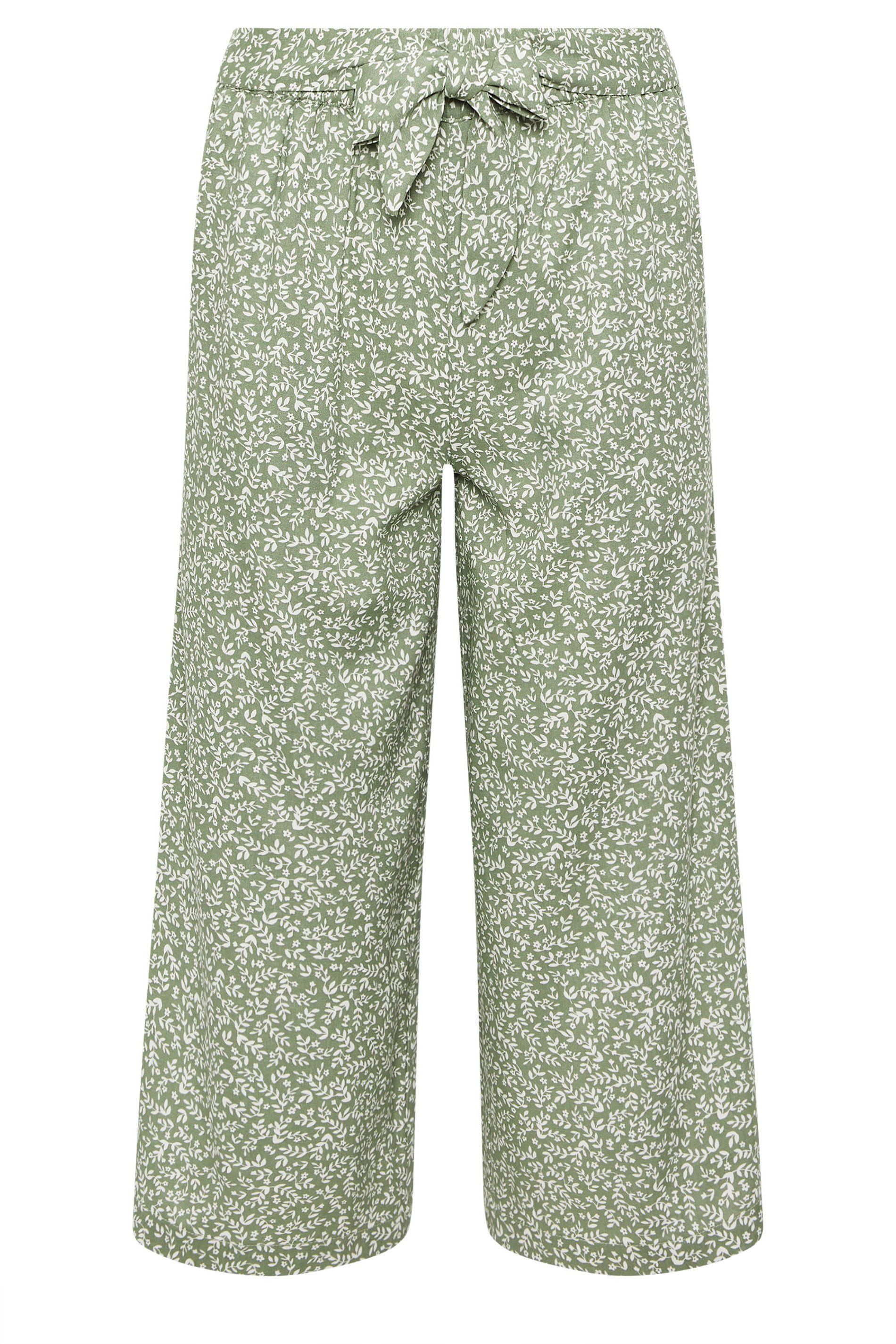 PixieGirl Petite Leaf Print Cropped Trousers