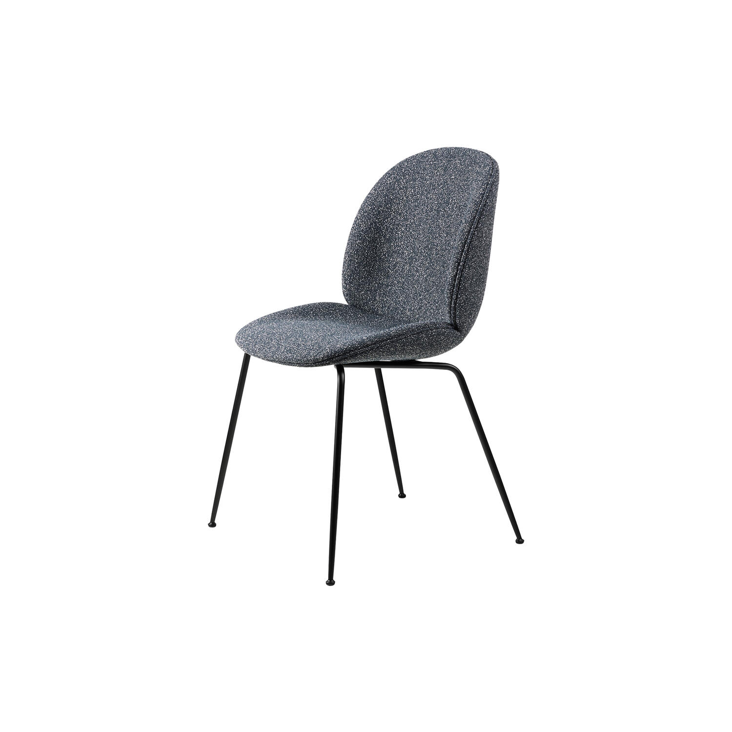 Beetle Dining Chair Fully Upholstered, Around Boucl&eacute; 023/black matt