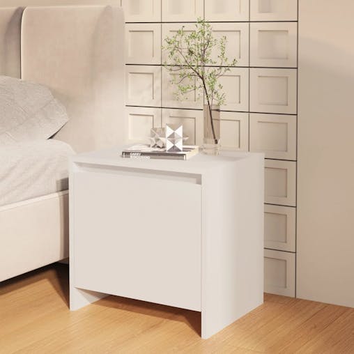 NNEVL Bedside Cabinets 2 pcs White 45x34x44.5 cm Chipboard