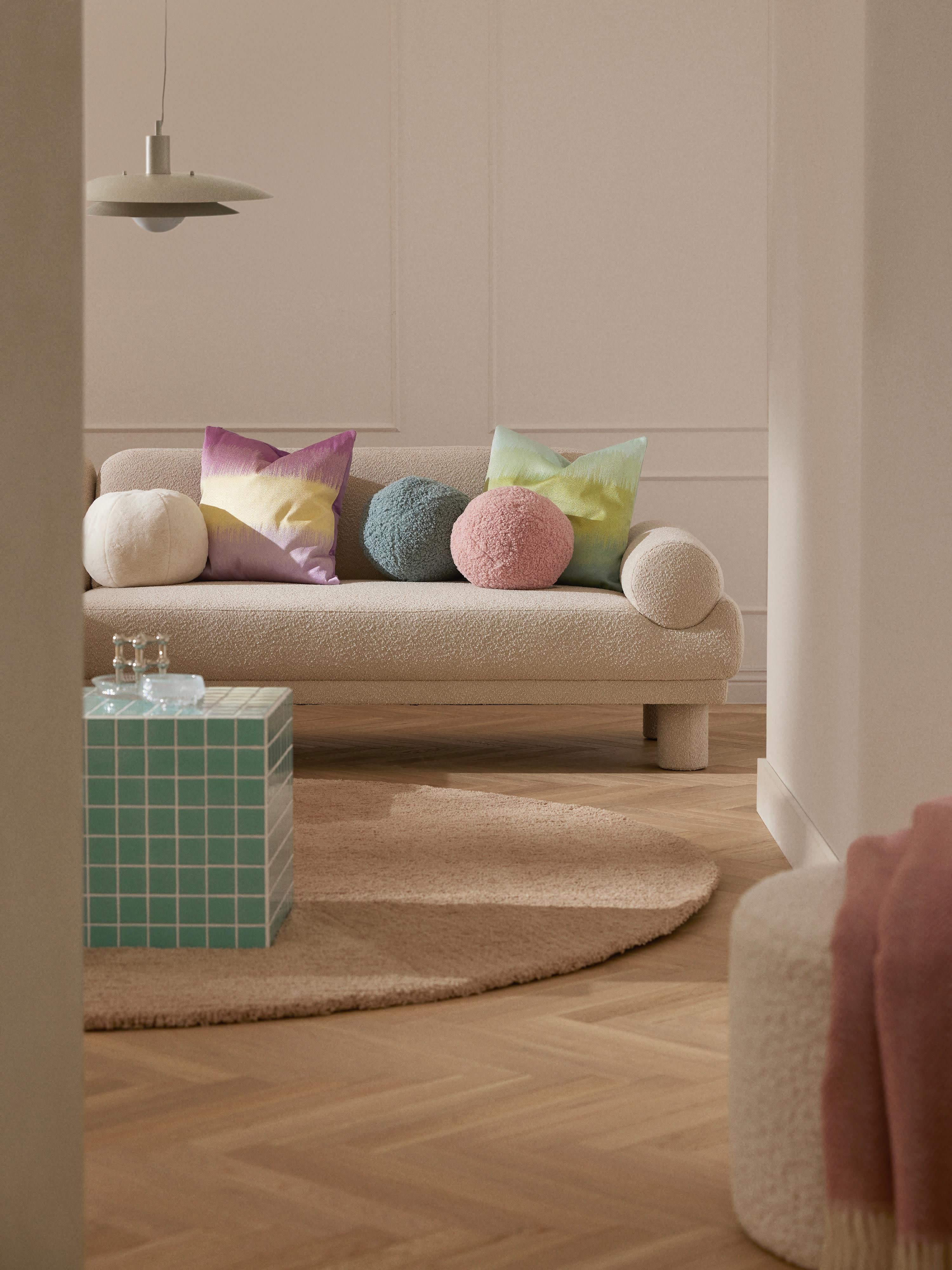 Rundes Teddy-Kissen Dotty
