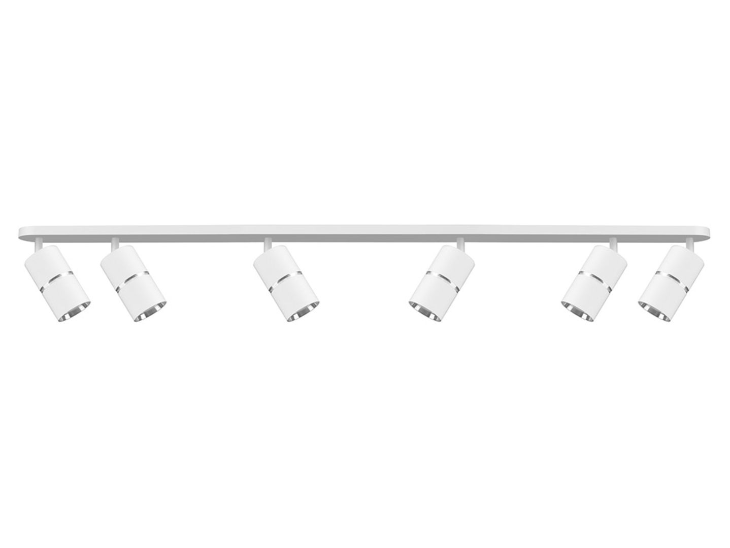 Lampa sufitowa Bamboo 6-punktowy spot aluminiowy biały
