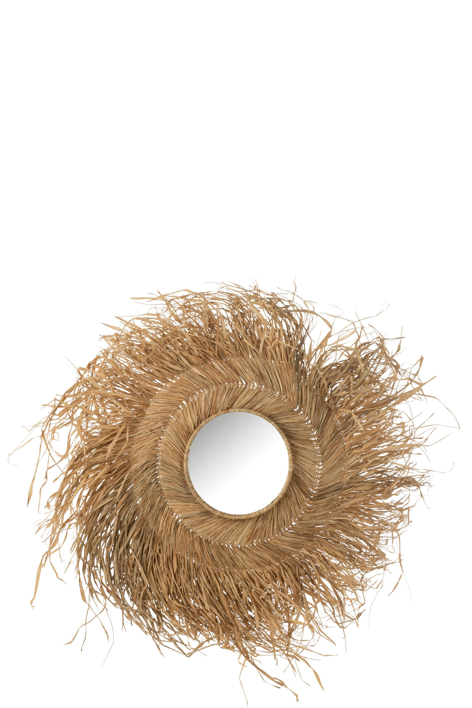 J-Line spiegel Rond - gras - naturel - Ø 90 cm