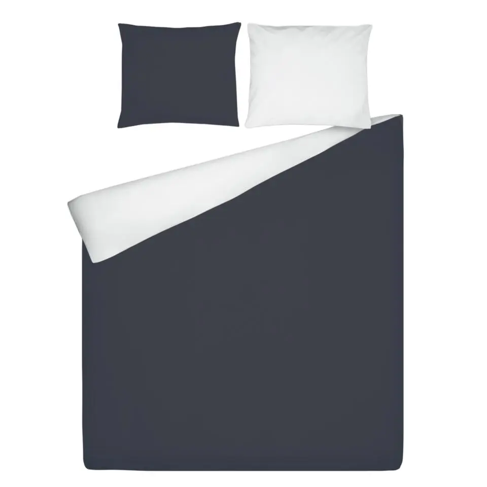 Ten Cate Dekbedovertrek Boston Double Face Pinstripe - 140x200/220 - Grijs