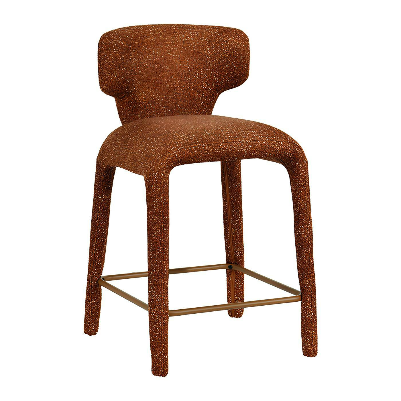 Tabouret de bar design terracotta avec dossier (x2) TULSA