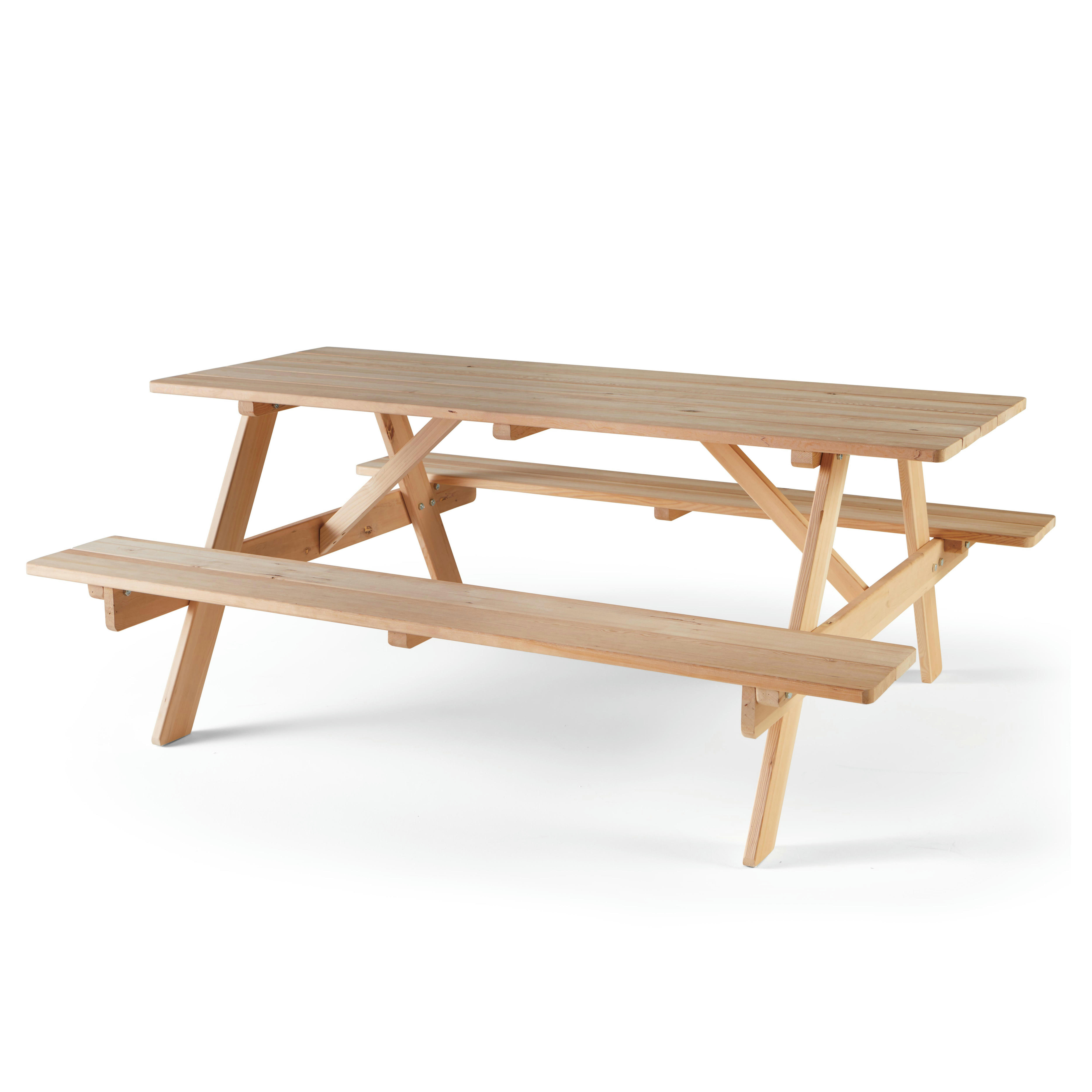 NORMAN - Table de pique nique en bois marron