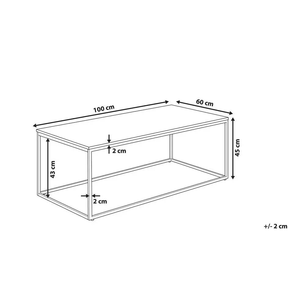 DELANO - Salontafel - Beige/Goud - MDF