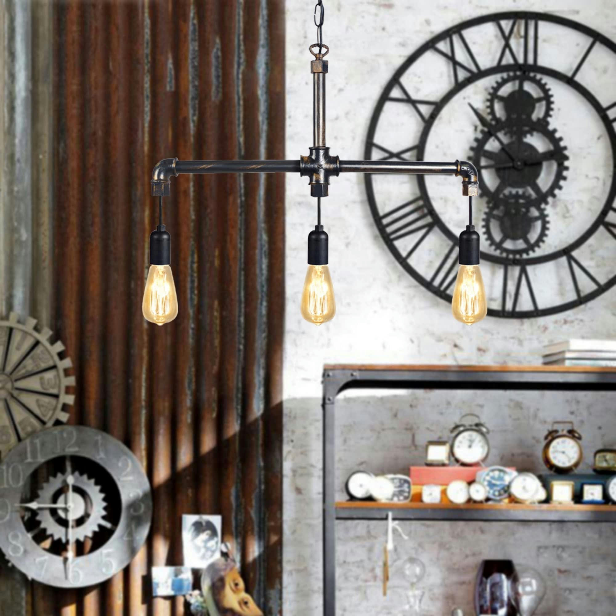 HYDRAULIK B - Lustre métal noir et cuivre