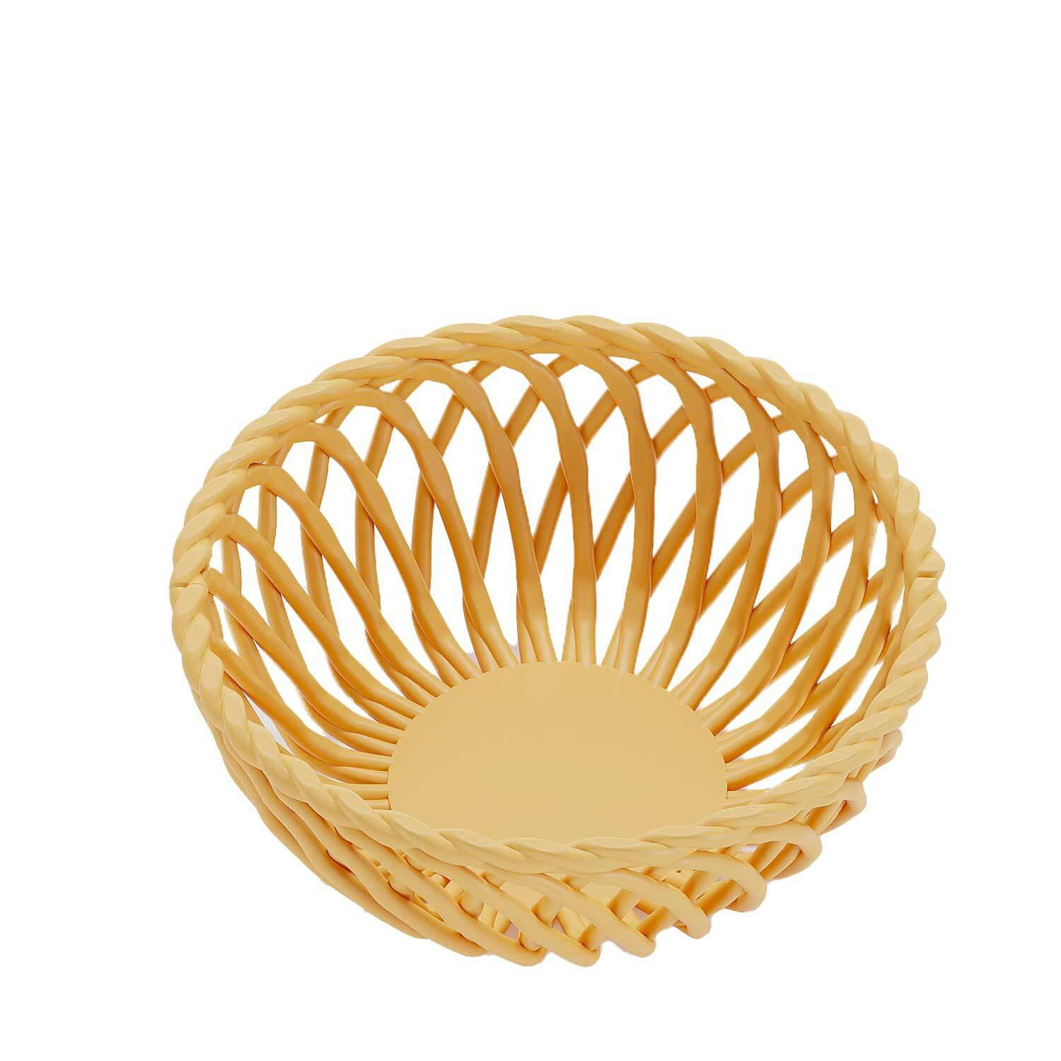 BASTILLE - Corbeille en céramique torsadée coloris jaune