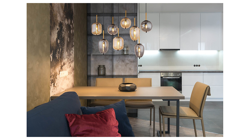 Lampa wisząca Blacky 8-punktowa metalowa czarna
