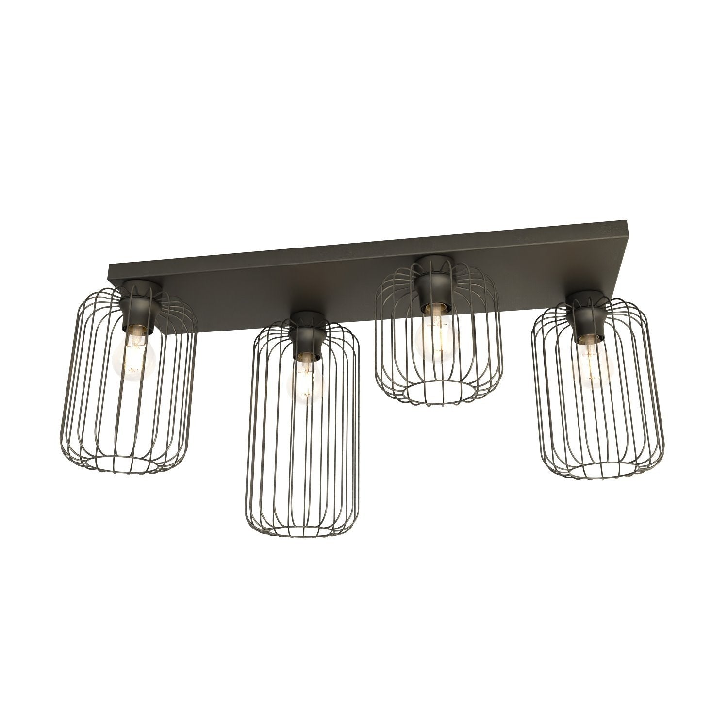 Emibig plafondlamp Barn - 4 lichts - 70 x 35  cm - zwart
