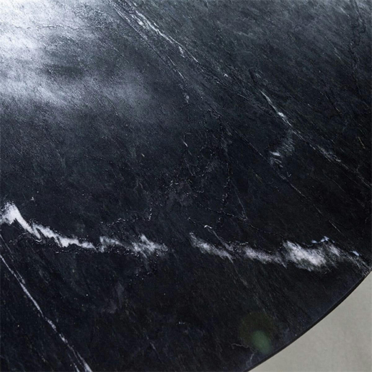 DODU - Table à manger carrée 130cm en marbre avec pied en étoile