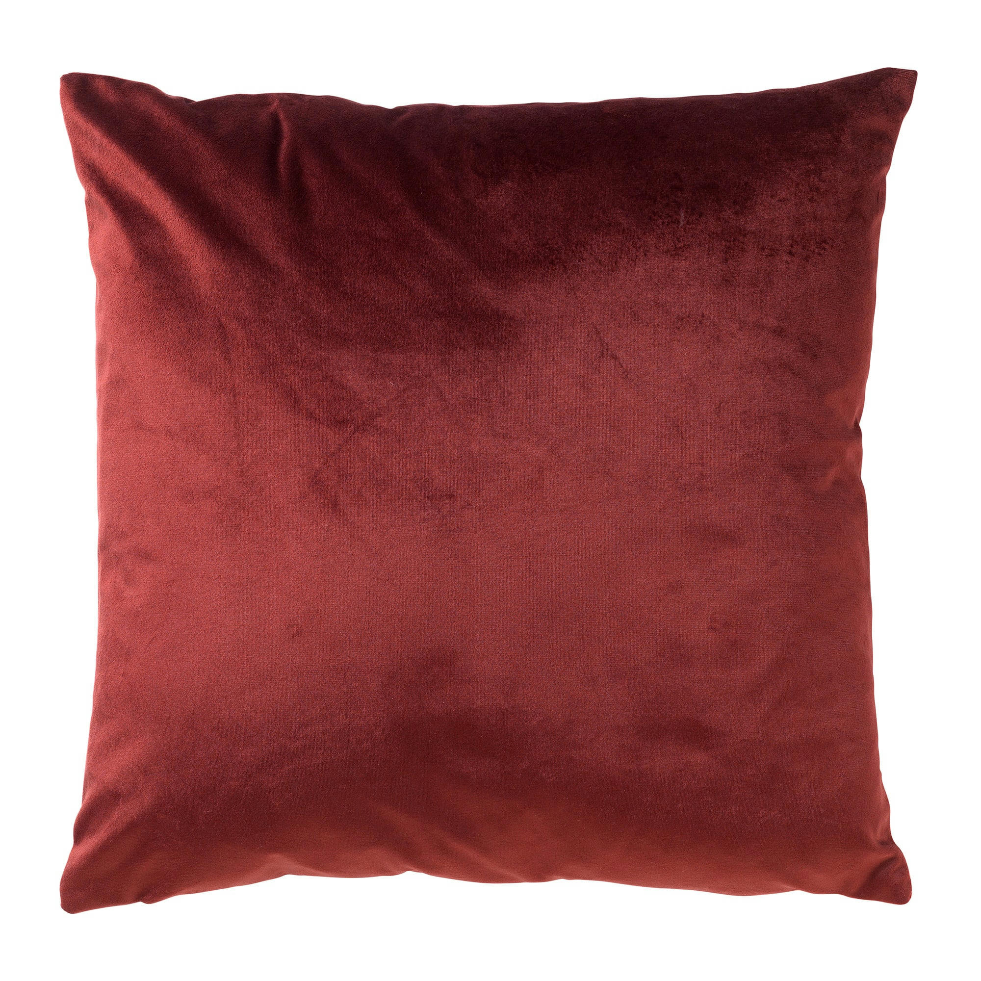 TYLA - Coussin - rouge en velours 45x45 cm avec motif fleuri