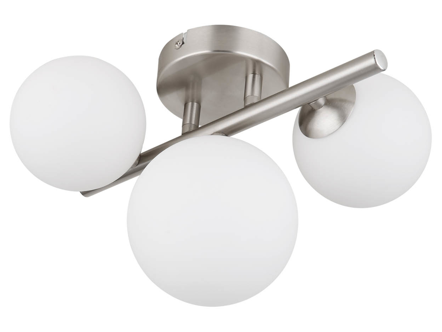 Lampa sufitowa Riha 3-punktowa metalowa srebrna