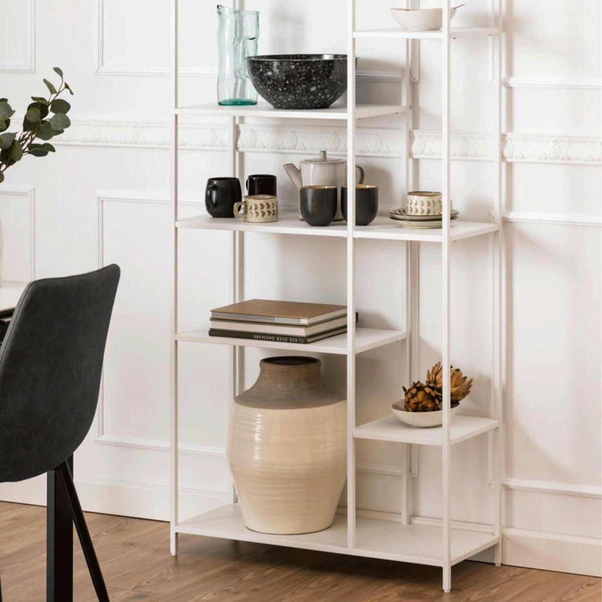 CASTLE - Etagère contemporaine en métal blanc