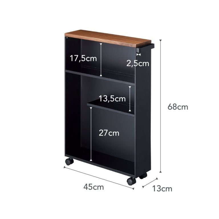 Yamazaki Badkamer Trolley - Tower - Zwart