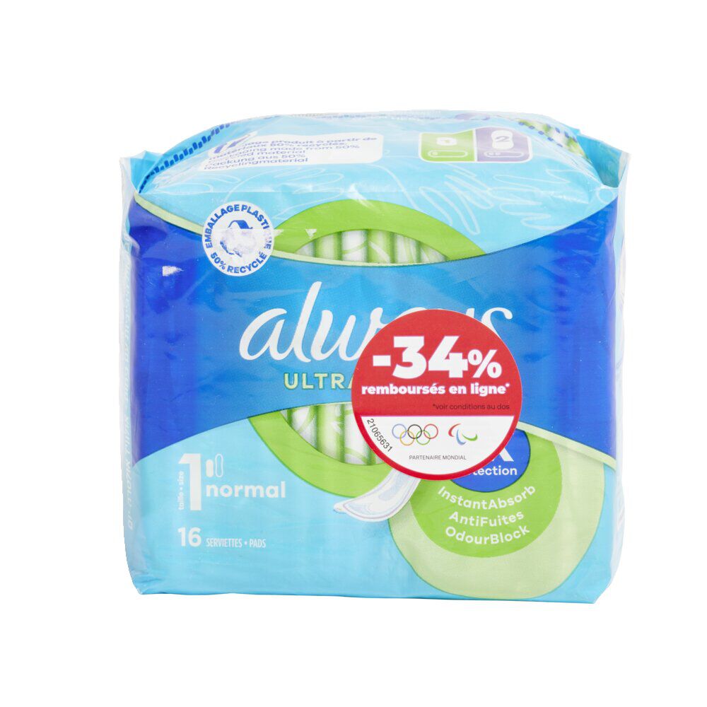 Serviette hygiénique x16 Always ultra jour normal