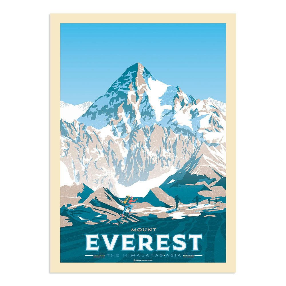 - Affiche Mont Everest Himalaya 30x40 cm