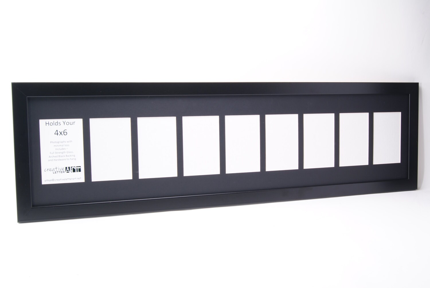 4x6 Multiple 3 4 5 6 7 8 9 10 11 12 13 14 Opening Black Picture Frame with Mat, Multi Opening Photo Frame Collage
