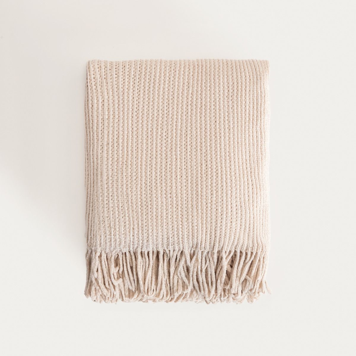 Koc CHENILLE szenilowy ecru 130x170 cm