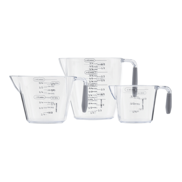 KIT COM 3 JARRAS MEDIDORAS PRATIC