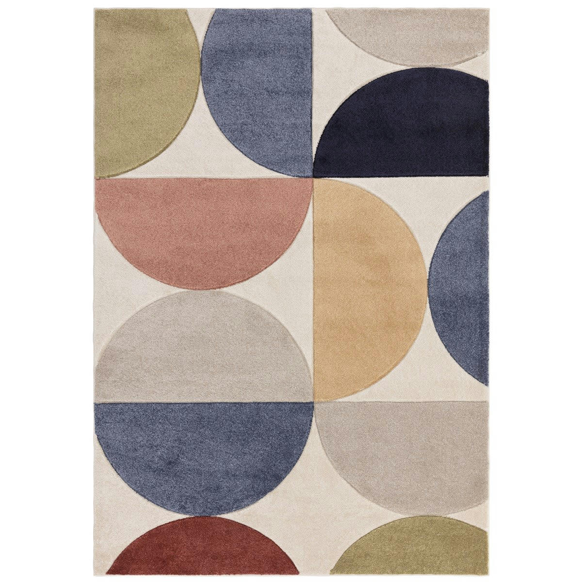 CURVO - Tapis de salon en polypropylène multicolore 80x150 cm