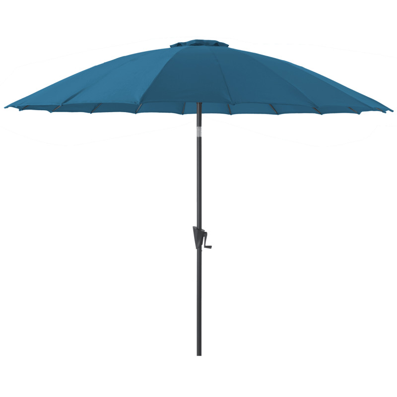 Parasol droit inclinable Pagode bleu Ø 300 cm