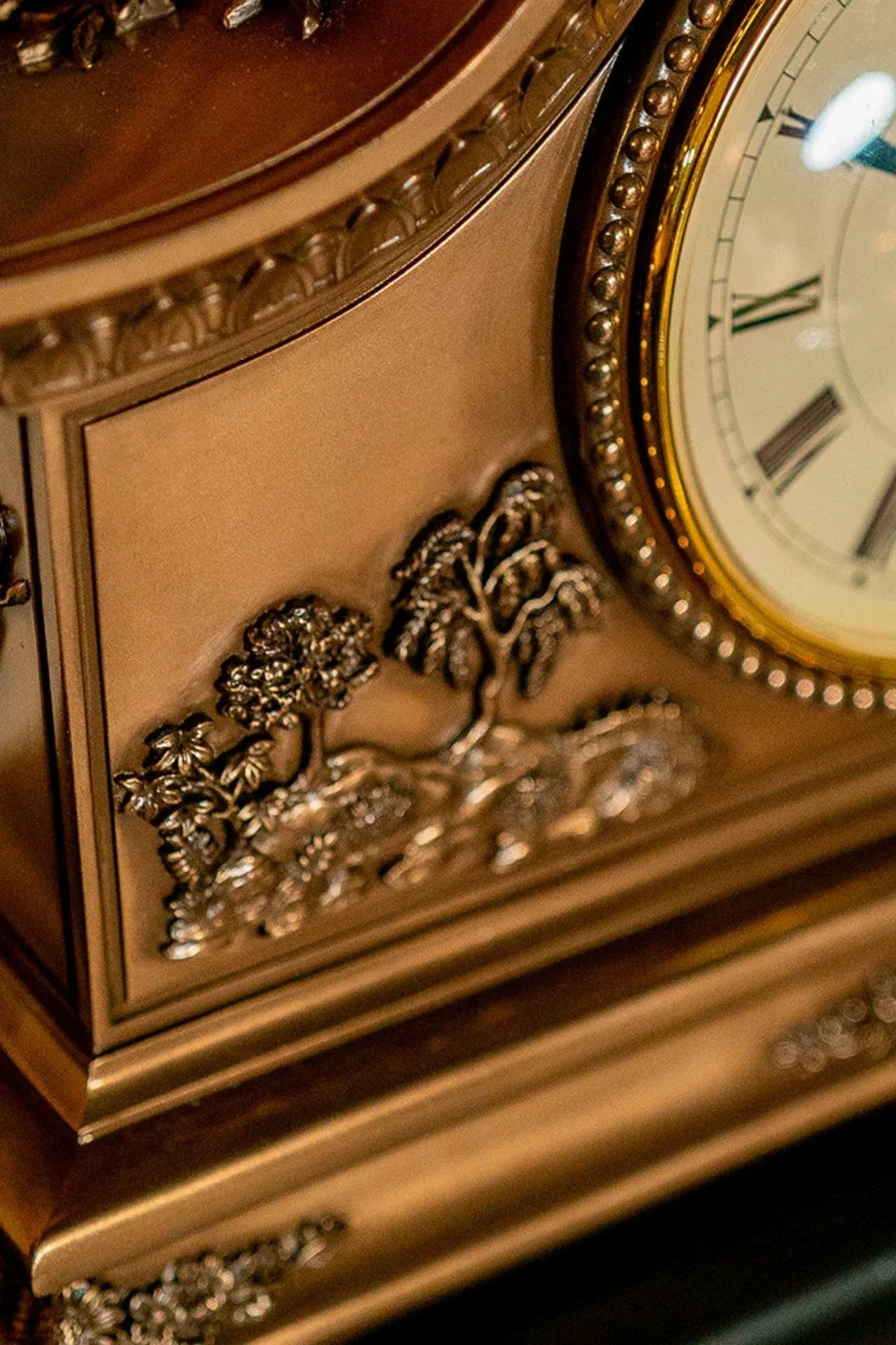 Bronze Oriental Mantel Clock